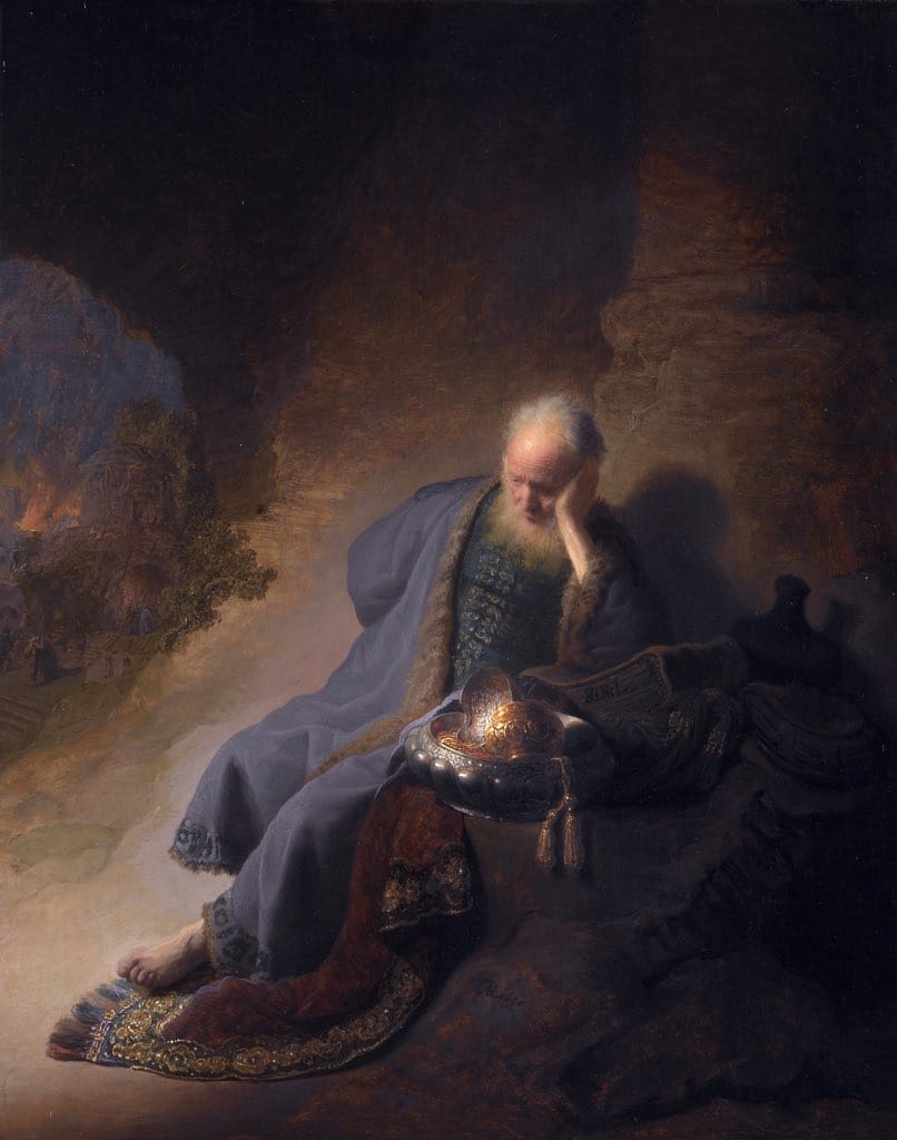 Jérémie pleurant la destruction de Jérusalem, Rembrandt